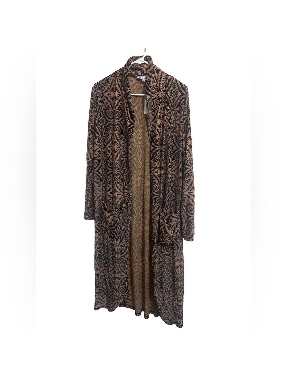 NWT WLM Mesh & Velvet Duster Cardigan M/L